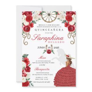 Rustic Red Western Princess Cowgirl Quinceañera