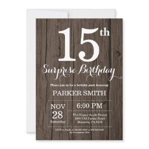 Rustic Surprise 15th Birthday