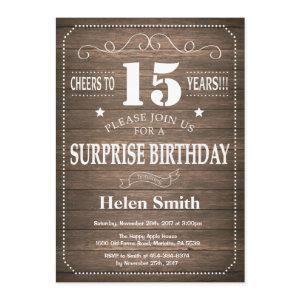 Rustic Surprise 15th Birthday