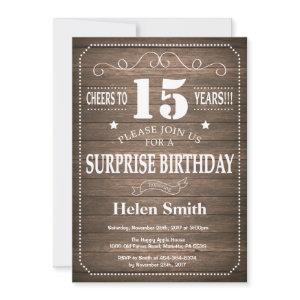 Rustic Surprise 15th Birthday
