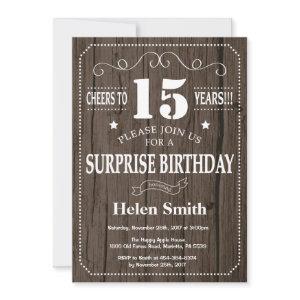 Rustic Surprise 15th Birthday