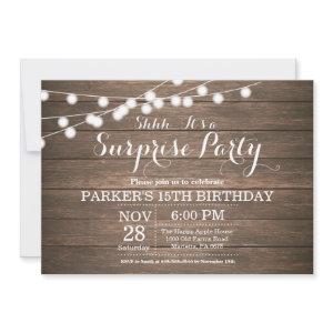 Rustic Surprise 15th Birthday  Wood