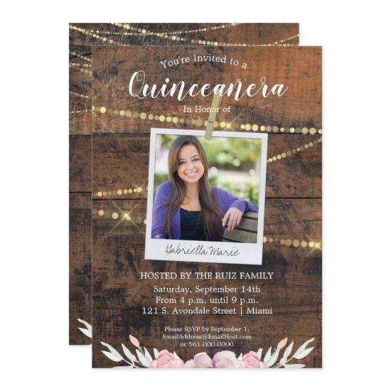 Rustic Western Quinceañera 15th Birthday Photo