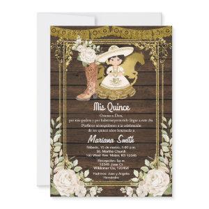 Rustic Wood Gold Mexican Charro Miss Quince