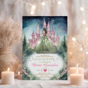 Sage Green Dress Forest Pink Castle 16 Quinceañera