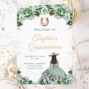 Sage Green Princess Charro Quinceañera Program