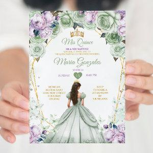 Sage Green Purple Mis Quince 15 Anos Crown