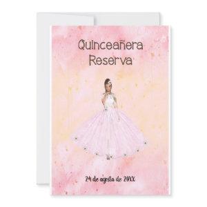 Save the Date Quinceanera in Spanish Pink