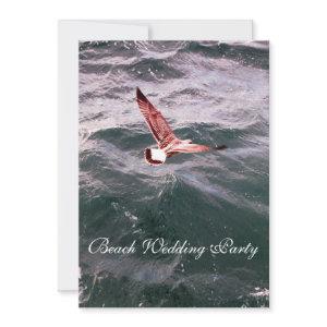 SEAGULL FLYING OVER THE WAVES BEACH WEDDING
