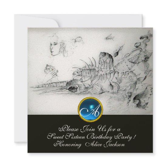 SEASHELLS SWEET SIXTEEN PARTY Sapphire Monogram