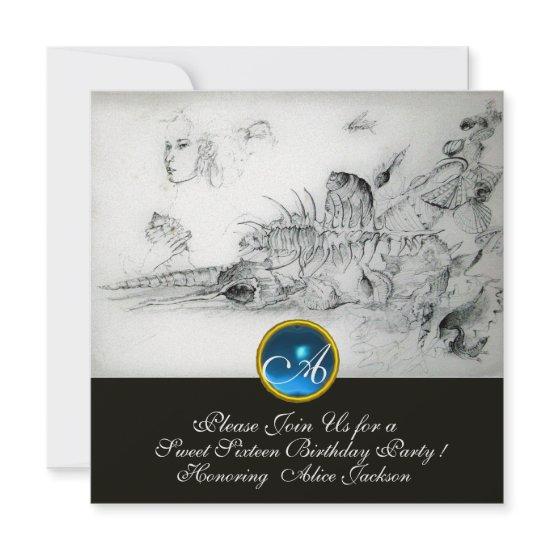 SEASHELLS SWEET SIXTEEN PARTY Sapphire Monogram
