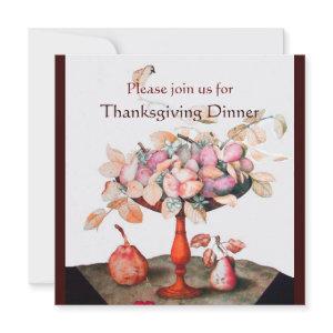 SEASON'S FRUITS 5 Thanksgiving Dinner Party white