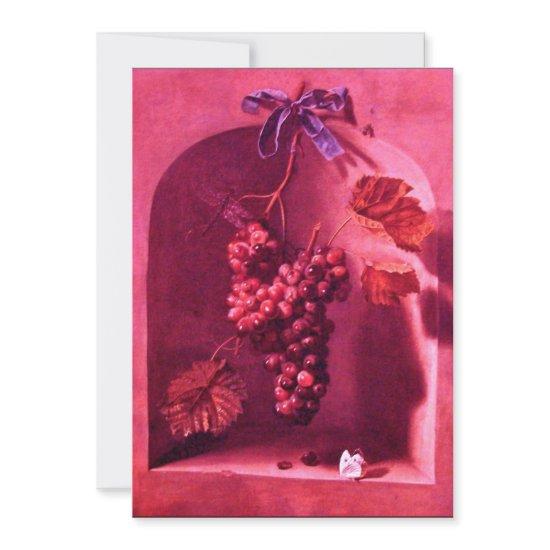 SEASON'S FRUITS - PROSPERITY ,pink red brown Announcement