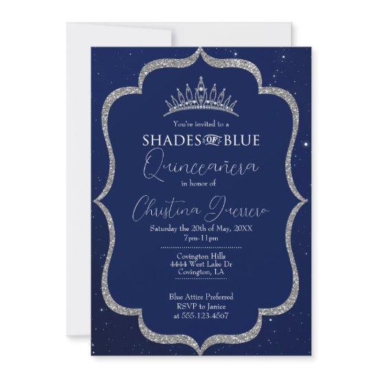 Shades of Blue Quinceañera Birthday