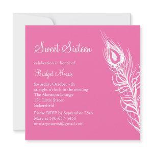 Shake Your Tail Feathers Birthday Invite (fuchsia)