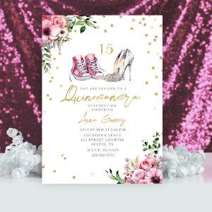 Shoes Quinceañera Pink Sneakers Heels 15 Floral