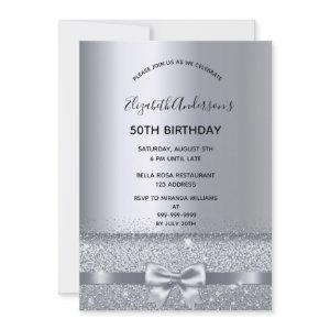 Silver bow elegant birthday