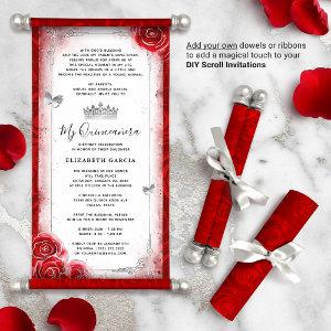 Silver Bright Red Quince DIY Scroll