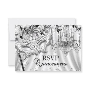 Silver Chandelier Masquerade Quinceanera RSVP