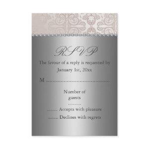Silver/Cream RSVP Card