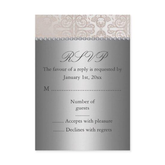 Silver/Cream RSVP Card