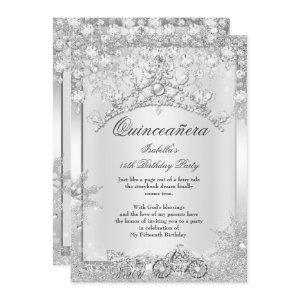 Silver Crystal Quinceanera 15th Winter Carriage