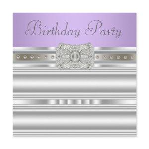 Silver Diamonds Lavender Purple Birthday Party