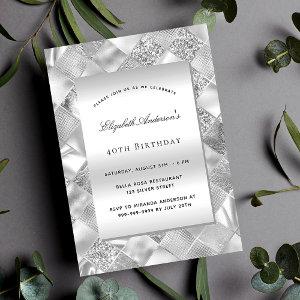 Silver elegant modern birthday