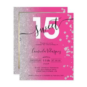 Silver glitter pink Quinceanera photo budget