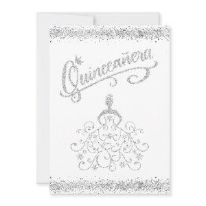Silver Glitter Quinceañera 15 Crown