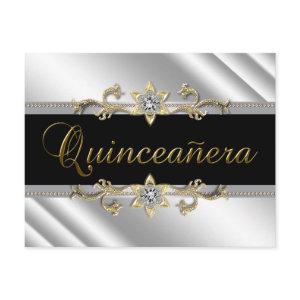 Silver Gold Black Quinceanera