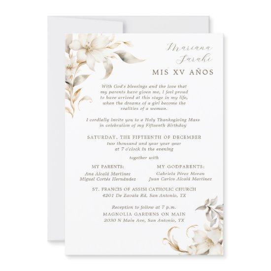 Silver & Gold Elegant Winter Quinceañera