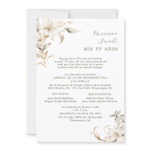 Silver & Gold Quinceañera  in Spanish