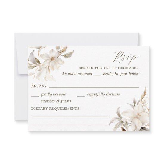 Silver, Gold & White Quinceañera RSVP