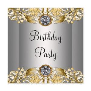 Silver Gold Womans Birthday Party