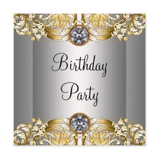 Silver Gold Womans Birthday Party