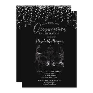 Silver Masque,Confetti Masquerade Quinceañera