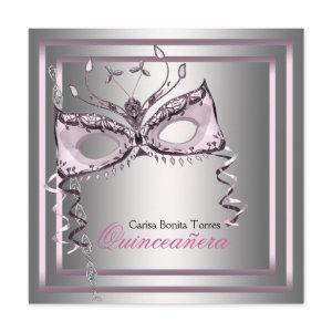 Silver Pink Black Masquerade Party
