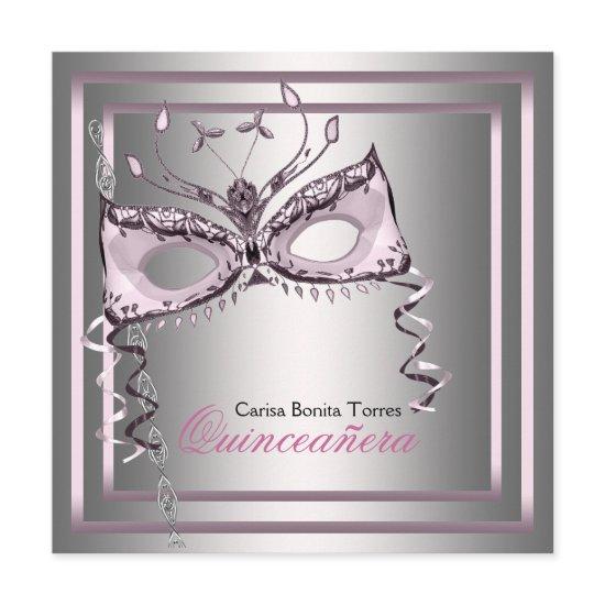 Silver Pink Black Masquerade Party