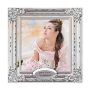 Silver Pink Photo Quinceanera
