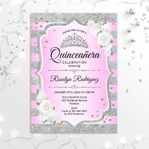 Silver Purple Pink Quinceanera