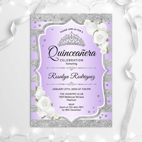 Silver Purple Quinceanera