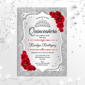 Silver Red Quinceanera