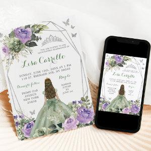 Silver Sage Purple Lilac Princess Quinceañera
