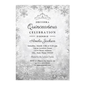 Silver Snowflakes Winter Wonderland Quinceanera