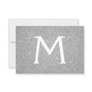 Silver Sparkle Glitter Quinceanera Save the Date