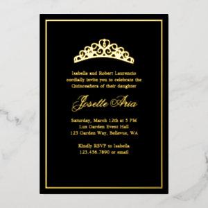 Simple Elegant Classic Quinceanera Foil
