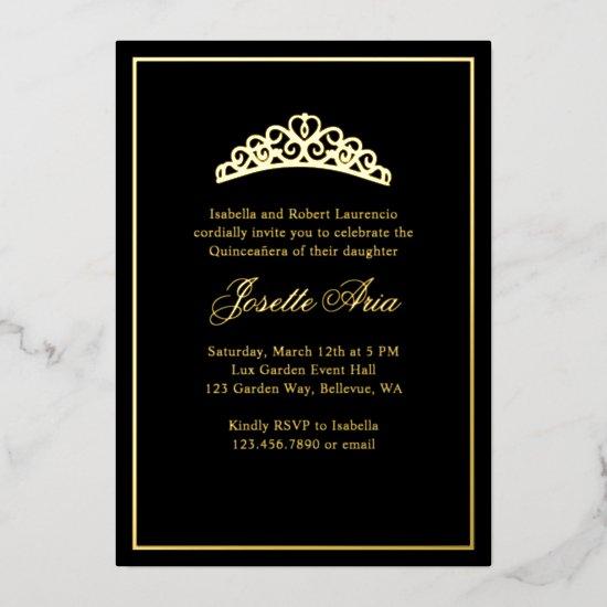 Simple Elegant Classic Quinceanera Foil