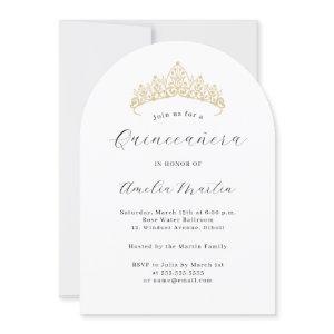 Simple Elegant Modern Arch Tiara Quinceanera
