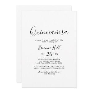 Simple Minimalist Quinceañera